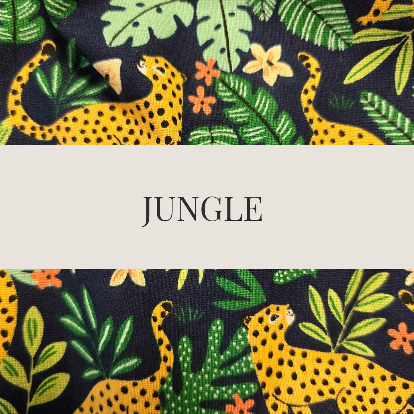 Detail tissu jungle coton OEKO-TEX 
