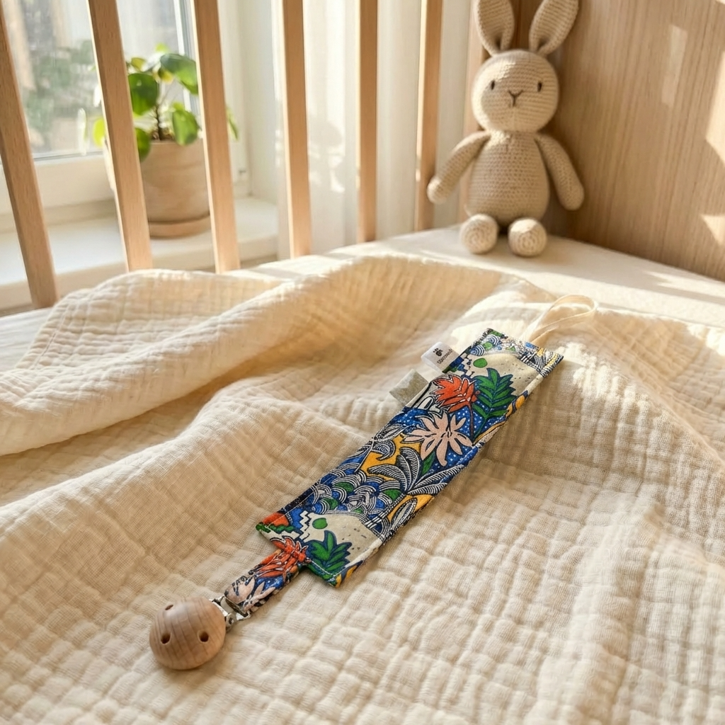 Accroche tétine bébé collection capsule Anatole