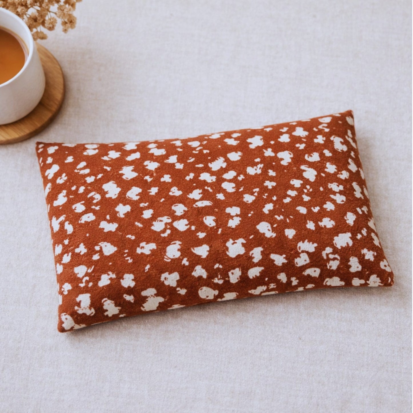 Bouillotte aux graines de lin 24x12 cm – Chaleur naturelle longue durée | Housse lavable