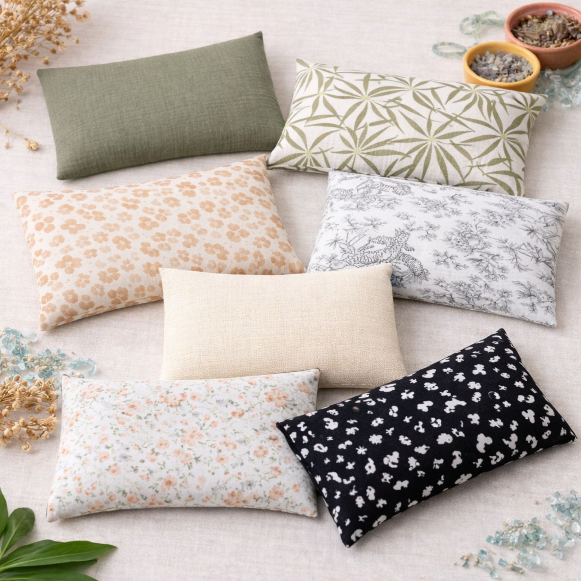 Bouillottes bien-être en tissu fabriquées artisanalement