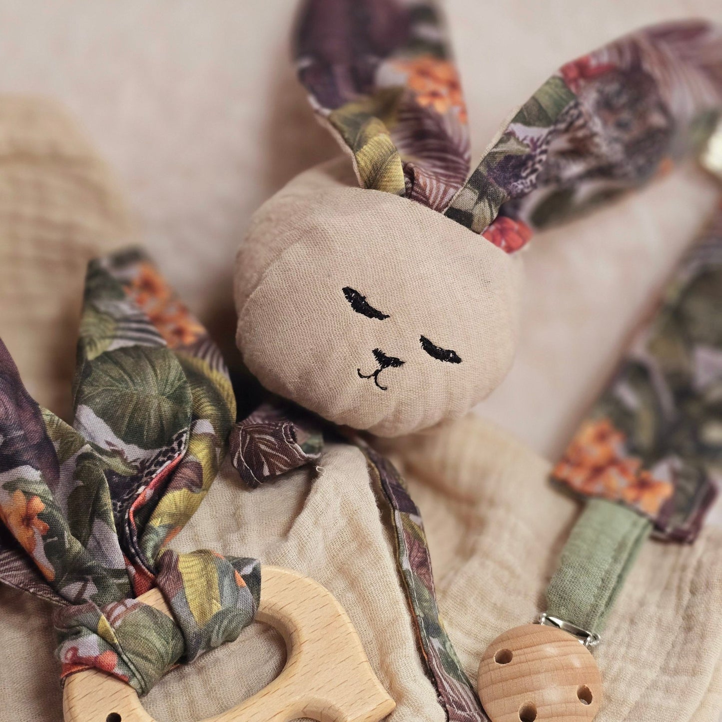 Doudou lapin bébé personnalisable