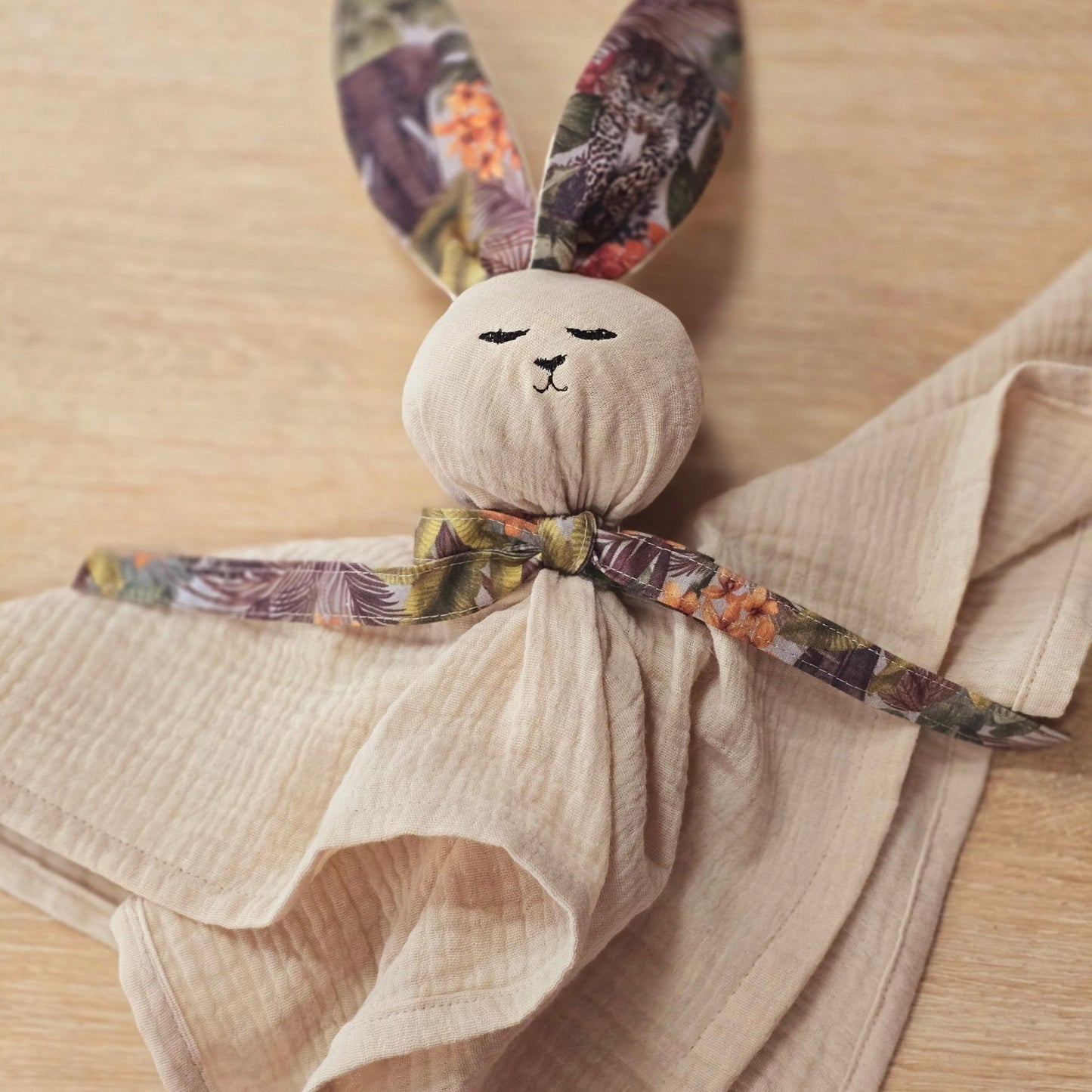 Doudou lapin bébé personnalisable