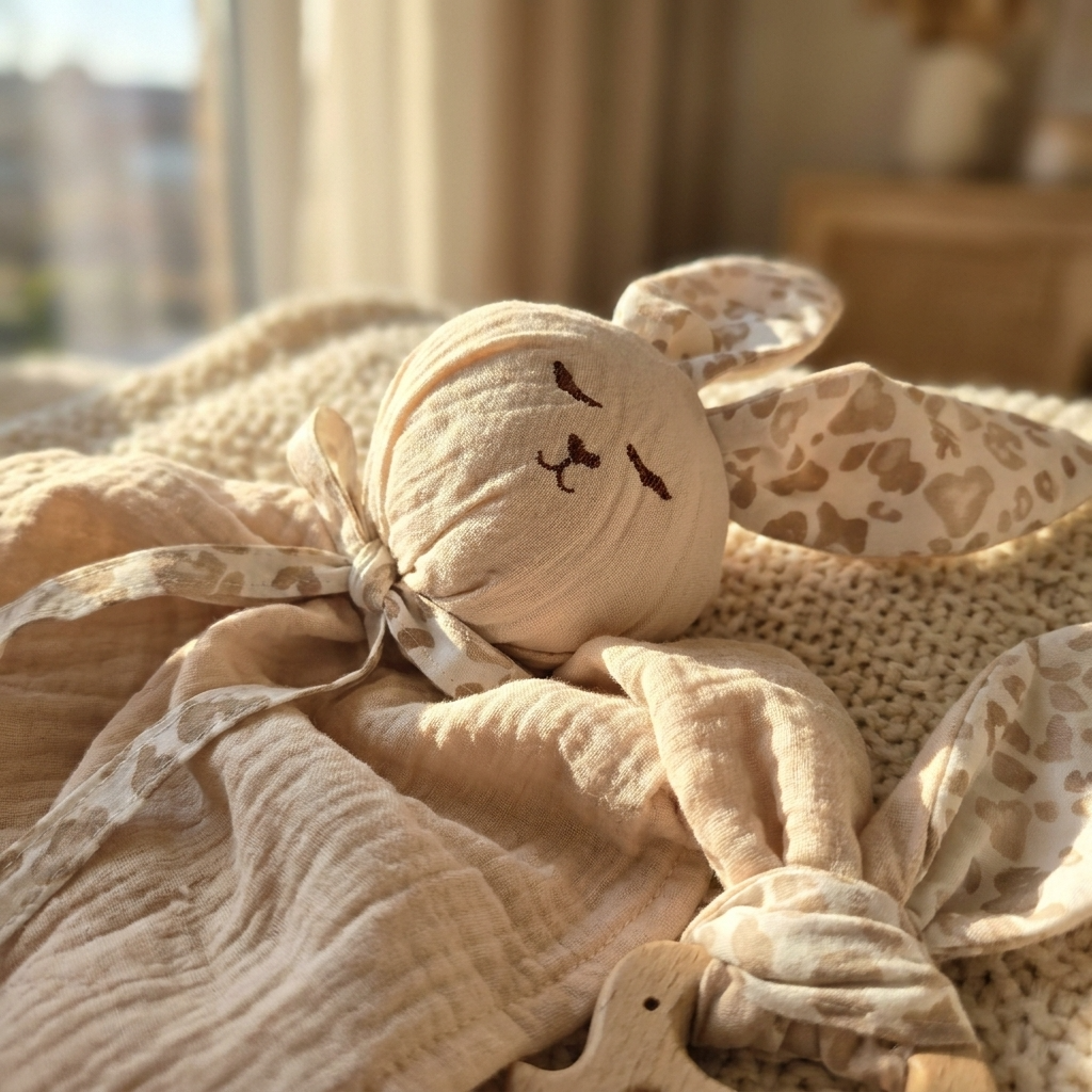 Doudou lapin bébé personnalisable