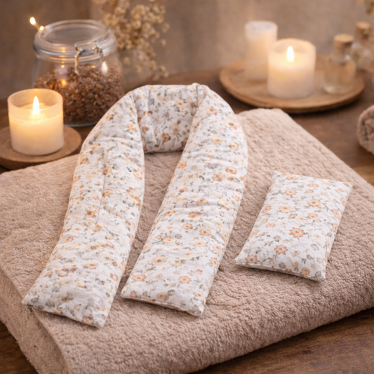 Pack Duo Détente avec bouillottes naturelles aux graines de lin artisanales