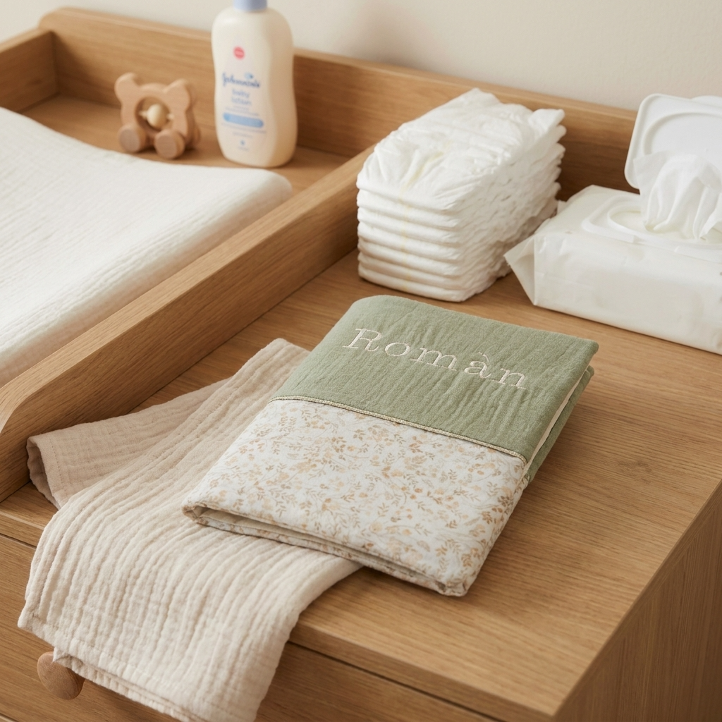 Protège carnet de santé bébé personnalisé- cadeau de naissance artisanal