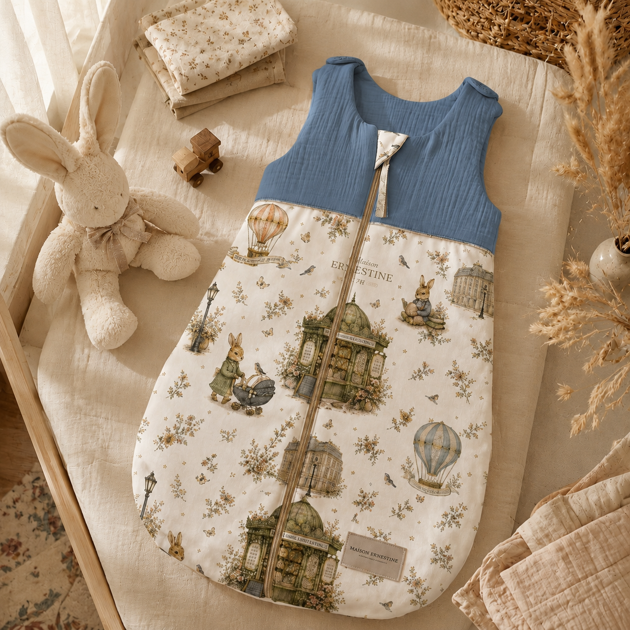 Gigoteuse bébé en coton certifié OEKO-TEX collection signature kiosque aux merveilles