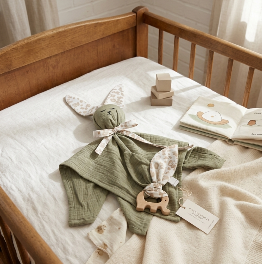 Doudou lapin bébé personnalisable