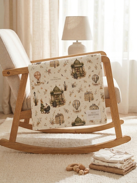 Couverture bébé 100 x 75 cm personnalisable Été ou Hiver collection signature kiosque aux merveilles
