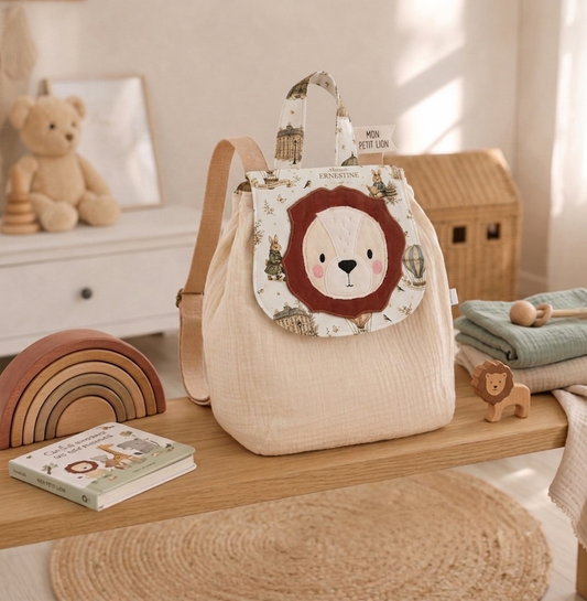 Sac à dos  bébé Lion kiosque aux merveilles pour la crèche