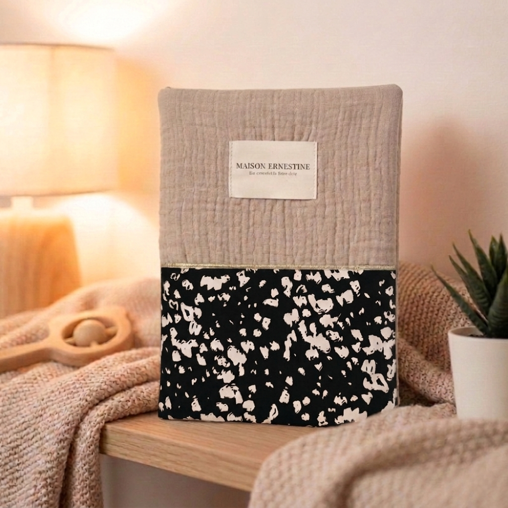 Protège carnet de santé bébé personnalisé- cadeau de naissance artisanal
