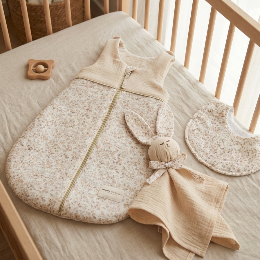 Doudou lapin bébé personnalisable