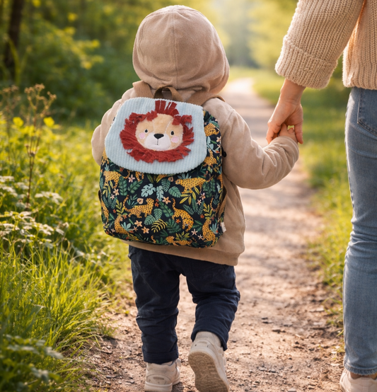 Sac à dos  bébé Lion personnalisable pour la crèche