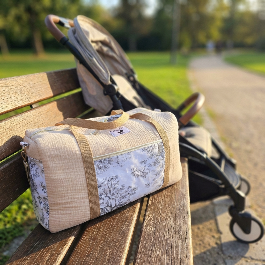 Sac à langer bébé personnalisable en coton OEKO-TEX