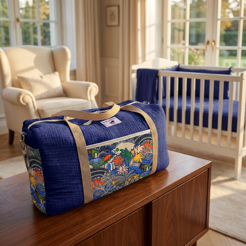 Sac à langer bébé collection capsule Anatole en coton OEKO-TEX