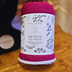 Packaging serviette cheveux eponge bambou