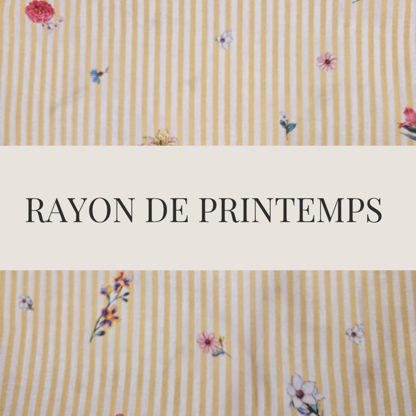 tissu rayé jaune