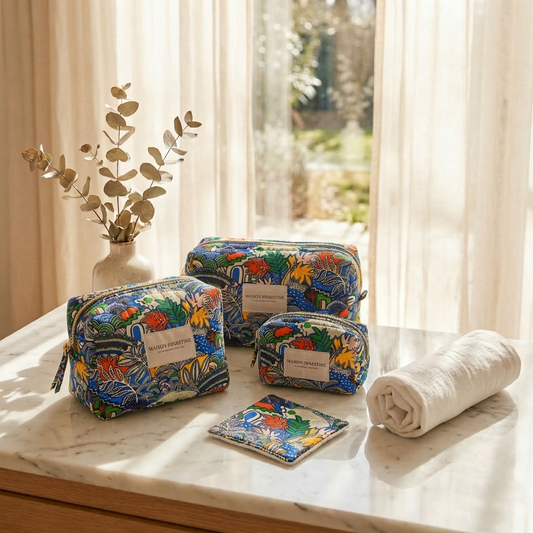 Trousse de toilette imperméable S,M,L doublure waterproof collection capsule Anatole